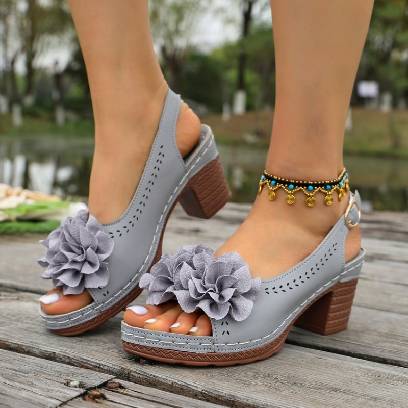 Peep Toe Heels - Sandali Donna Peep Toe Vintage con