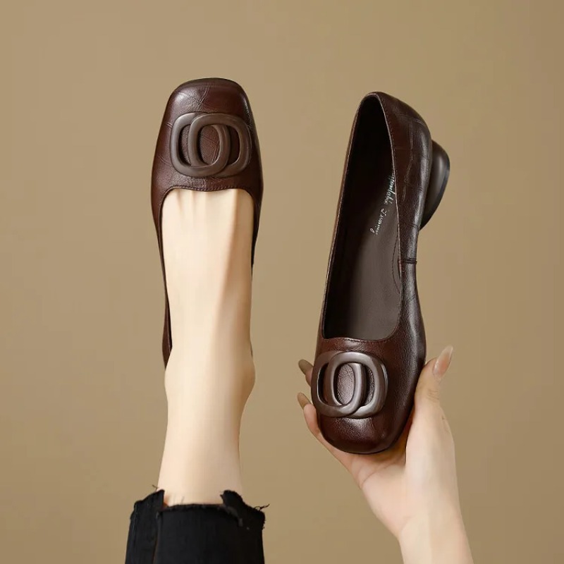 Women'S Shoes Round Toe - Scarpe da Donna in Stile Francese,