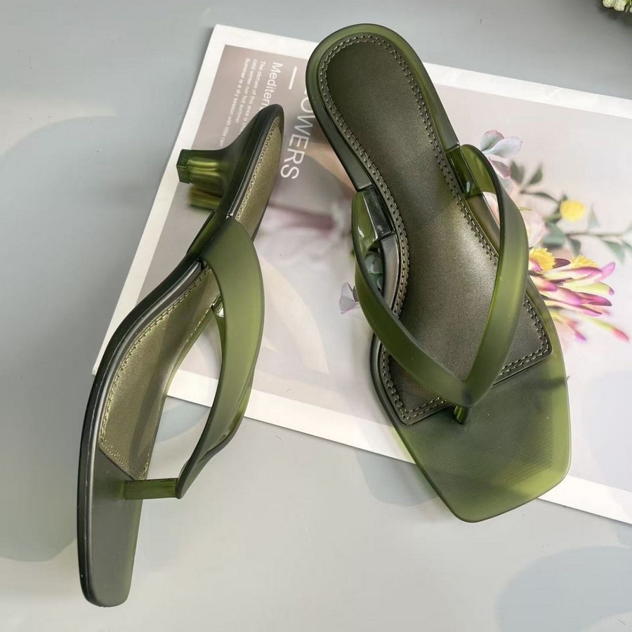 Jelly Sandal Women - Sandali infradito coreani in PVC verde