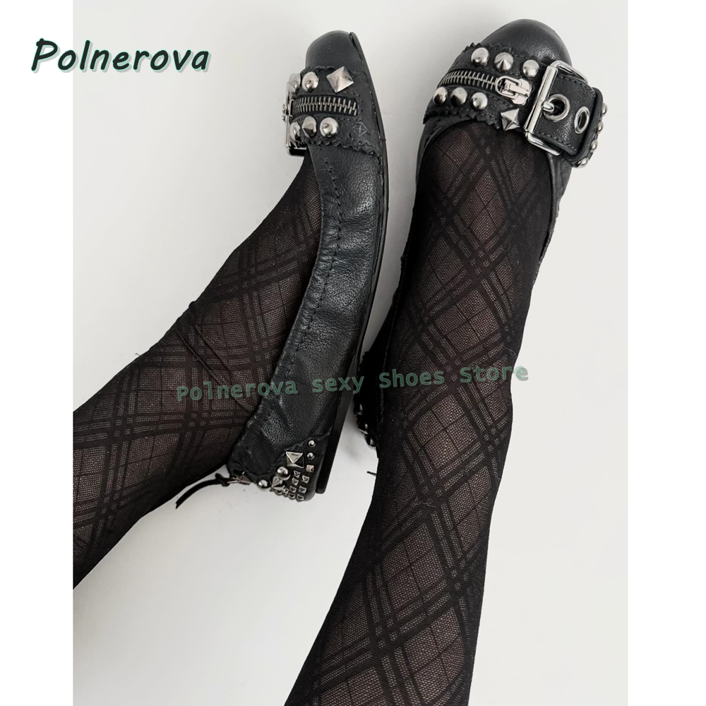 Women'S Shoes Round Toe - Scarpe Mary Jane con fibbia a