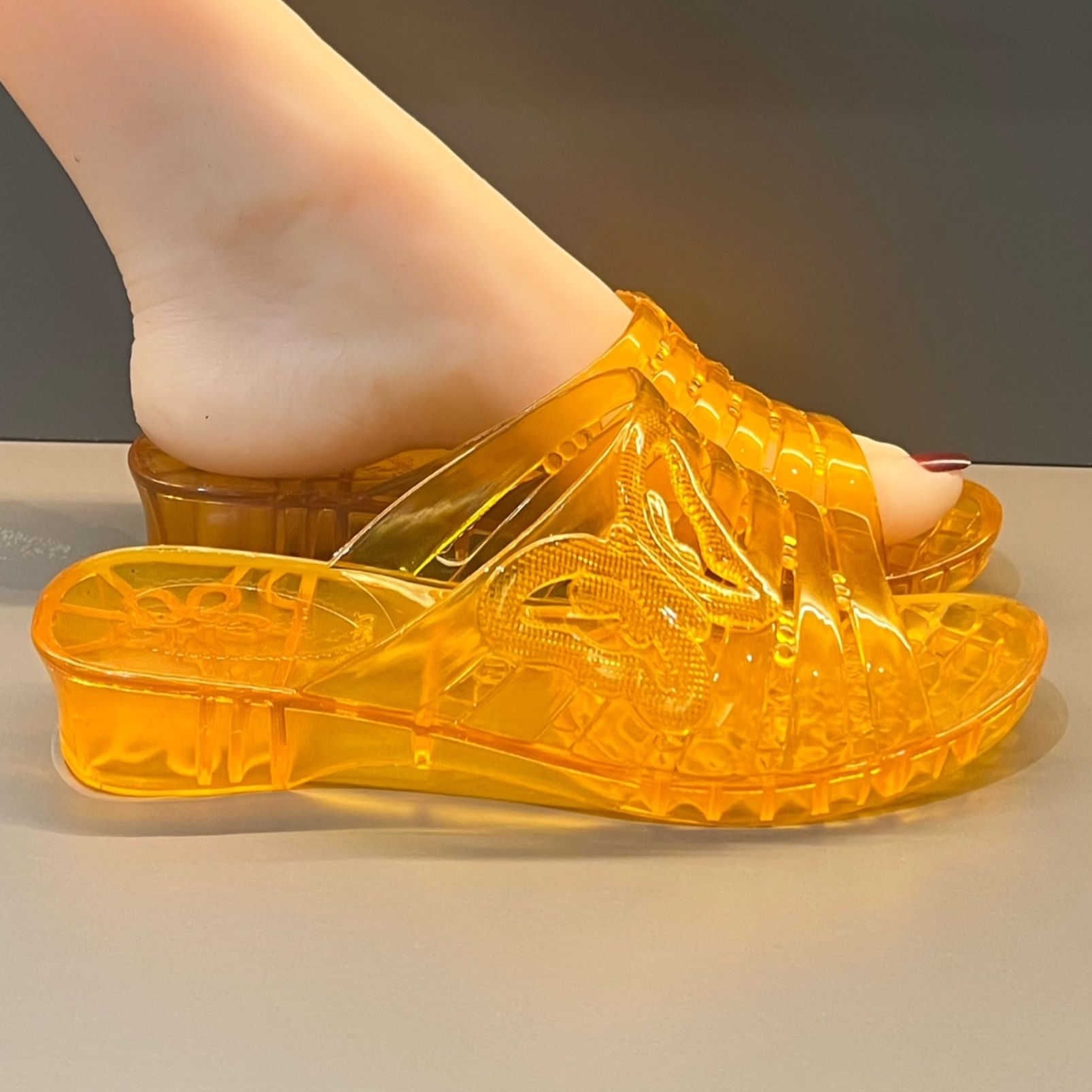 Jelly Sandal Women - WFashion Sandali con zeppa in gelatina