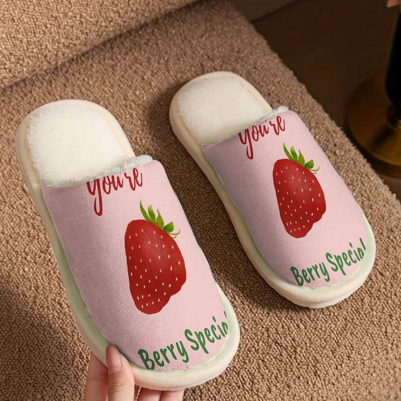 Women Shoes Quote - Strawberry Quote Pantofole di Lusso in