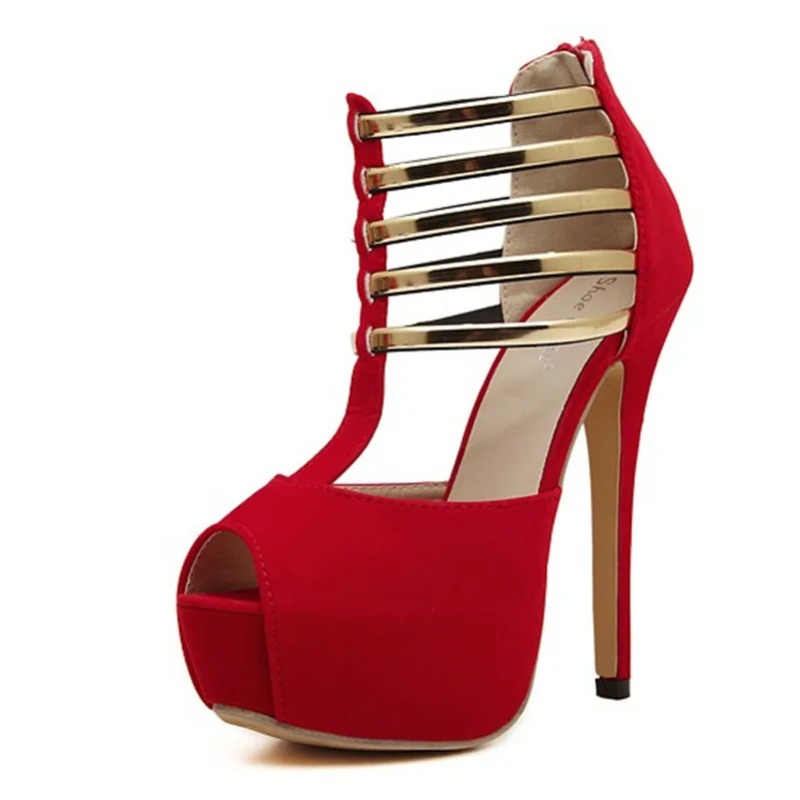 Metallic Heel Sandal - Scarpe da Donna 13CM, Sandali Sexy