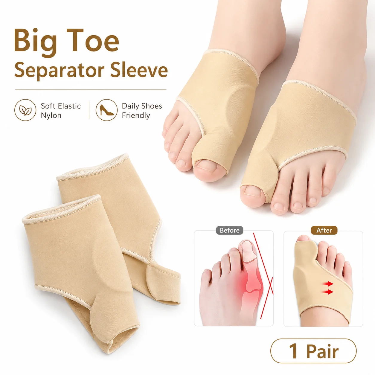 Women'S Shoes With Bunions - Protezione per alluce valgo, distanziatore per