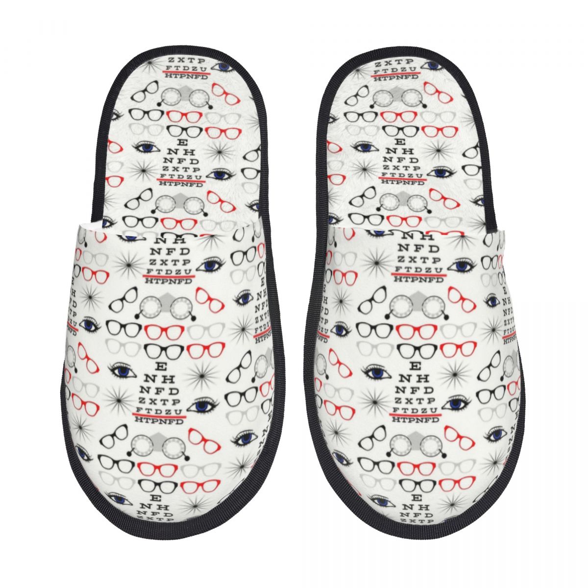 Shoes Women Chart - Pantofole Personalizzate Divertenti per Ottici e