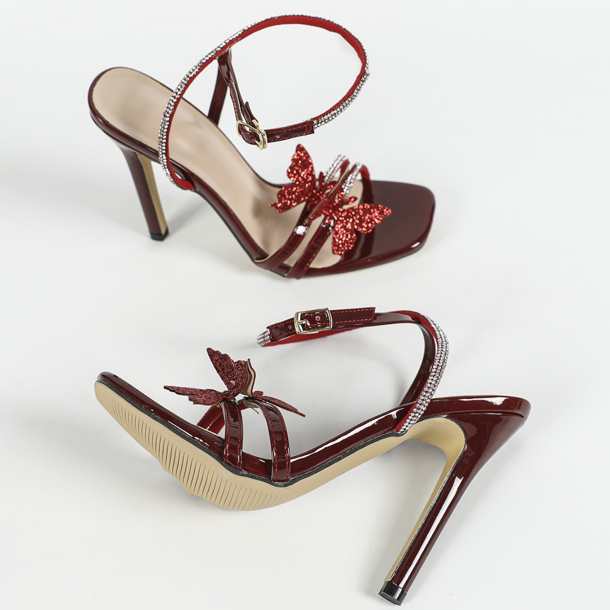 Sandalias De Mujer Verano 2025 - Women'S Shoes Burgundy recensione e prezzo